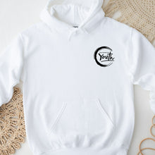 Load image into Gallery viewer, Dayspring Youth Small Logo On Chest White Hoodie