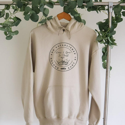 Know And Grow In Christ Hoodie Sand Color