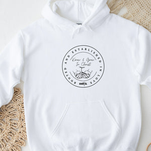 Know And Grow In Christ Logo White Hoodie
