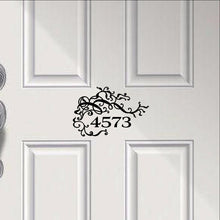 Load image into Gallery viewer, Vines and Flourishes Address Number Vinyl Door Decal 22535 - Cuttin&#39; Up Custom Die Cuts - 2