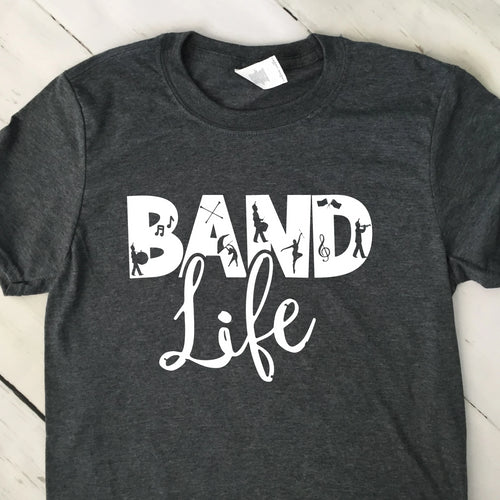 Band Life T Shirt Dark Heather Gray