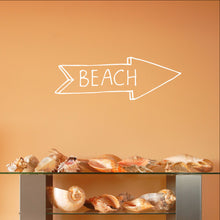 Load image into Gallery viewer, Beach Arrow Chalkboard Style Sign Vinyl Wall Decal 22582 - Cuttin&#39; Up Custom Die Cuts - 1
