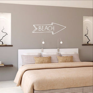 Beach Arrow Chalkboard Style Sign Vinyl Wall Decal 22582 - Cuttin' Up Custom Die Cuts - 2