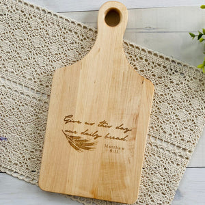 Give Us This Day Our Daily Bread Laser Engraved Maple Cutting Board