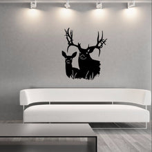 Load image into Gallery viewer, Deer Heads Style J Vinyl Wall Decal 22336 - Cuttin&#39; Up Custom Die Cuts - 1