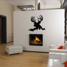 Load image into Gallery viewer, Deer Head Style K Vinyl Wall Decal - Nature Wall Decal 22337 - Cuttin&#39; Up Custom Die Cuts - 1