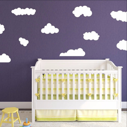 Clouds Set of 10 Kids Room Nursery Wall Decals 22398 - Cuttin' Up Custom Die Cuts - 1