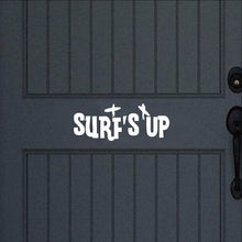 Load image into Gallery viewer, Surfs Up Vinyl Door Decal 22442 - Cuttin&#39; Up Custom Die Cuts - 1
