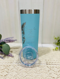 Consider The Lilies Laser Engraved 22 Oz. Tumbler Teal