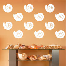 Load image into Gallery viewer, Nautilus Sea Shells Vinyl Wall Decals - Set of 5 Inch Sea Shell Decals 22576 - Cuttin&#39; Up Custom Die Cuts - 1
