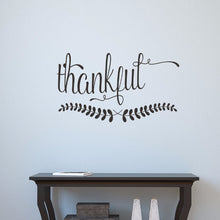 Load image into Gallery viewer, Thankful Script Vinyl Wall Decal 22577