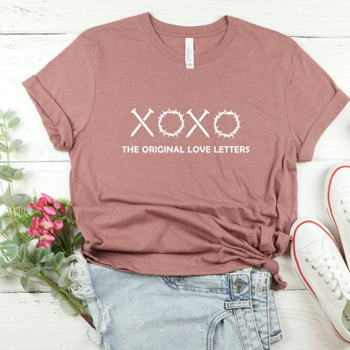 The Original Love Letters Christian T Shirt Heather Mauve