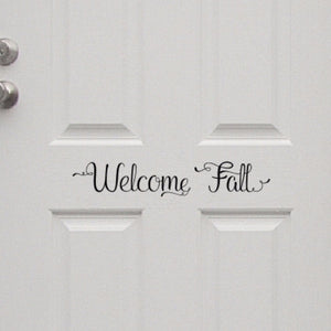 Welcome Fall Vinyl Lettering Door Decal 22580