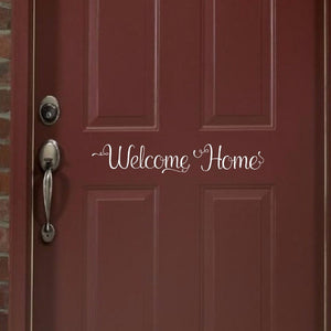 Welcome Home Vinyl Door Decal 22583