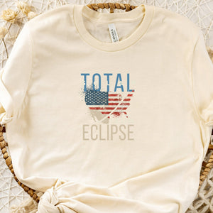 America Solar Eclipse Path Of Totality Natural T Shirt