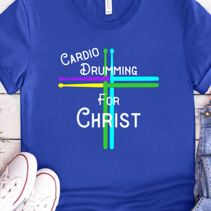 Cardio Drumming For Christ Royal Blue T Shirt
