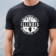 Load image into Gallery viewer, I Blacked Out In Illinois Total Solar Eclipse Black T Shirt