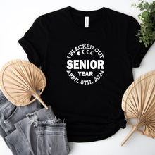 Load image into Gallery viewer, I Blacked Out Senior Year Total Solar Eclipse 2024 Black T Shirt