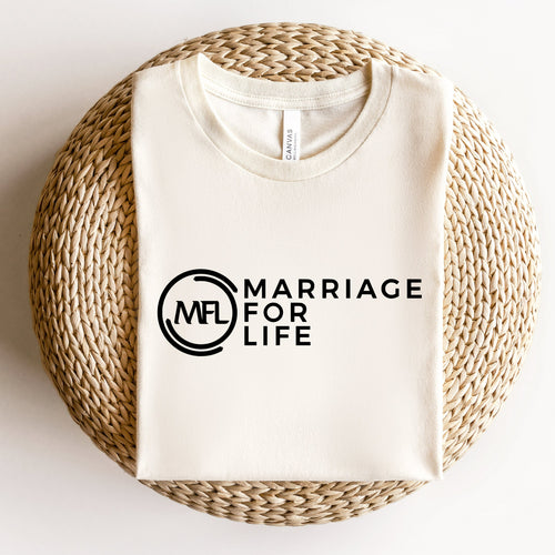 Marriage For Life T Shirt Heather Natural