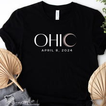 Load image into Gallery viewer, Ohio Solar Eclipse 2024 Black T Shirt