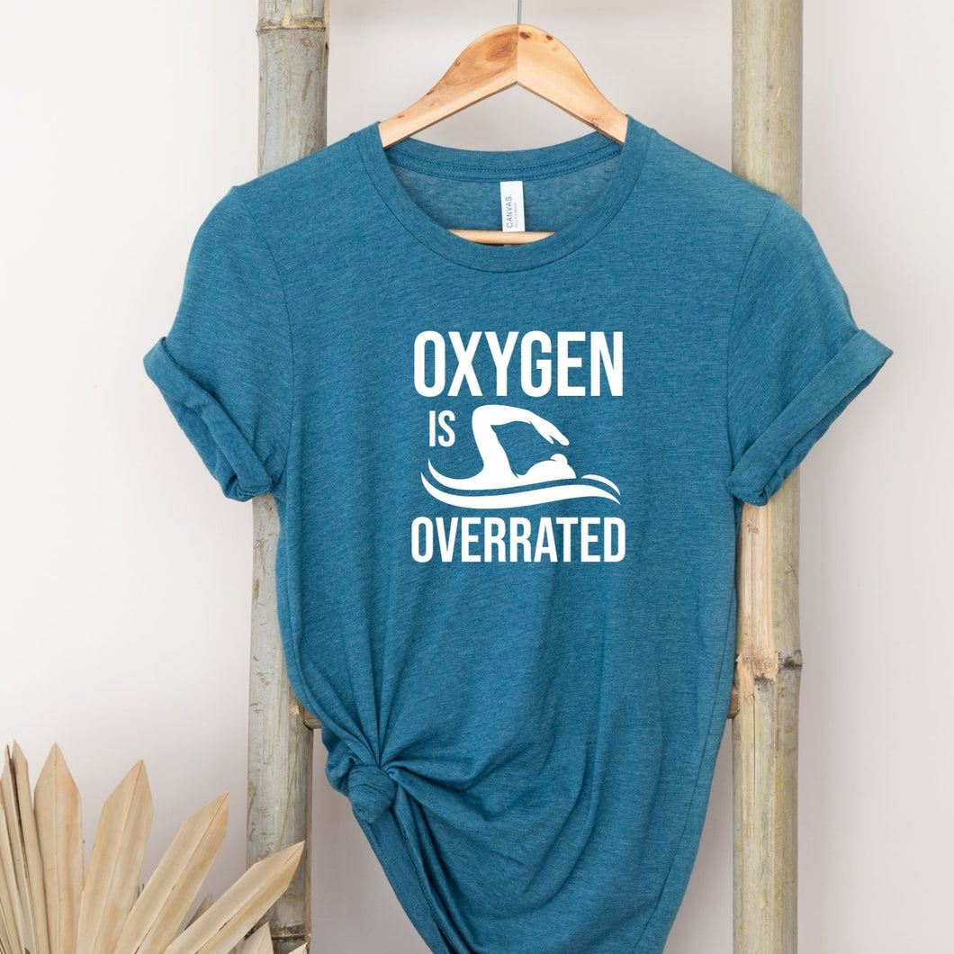 Oxygen Is Overrated Swim T Shirt Teal 