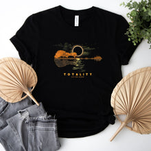 Load image into Gallery viewer, Eclipse Totality 2024 Guitar Skyline Black T Shirt