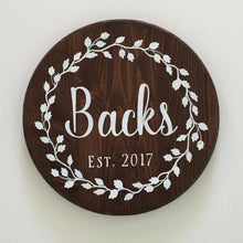 Load image into Gallery viewer, Hand Painted Round Name Sign