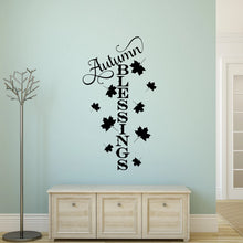 Load image into Gallery viewer, Autumn Blessings Vinyl Wall Decal Black