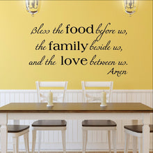 Load image into Gallery viewer, Bless the Food Family Love Vinyl Wall Decal  22195 - Cuttin&#39; Up Custom Die Cuts - 1