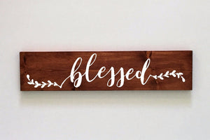 Blessed Wood Sign 