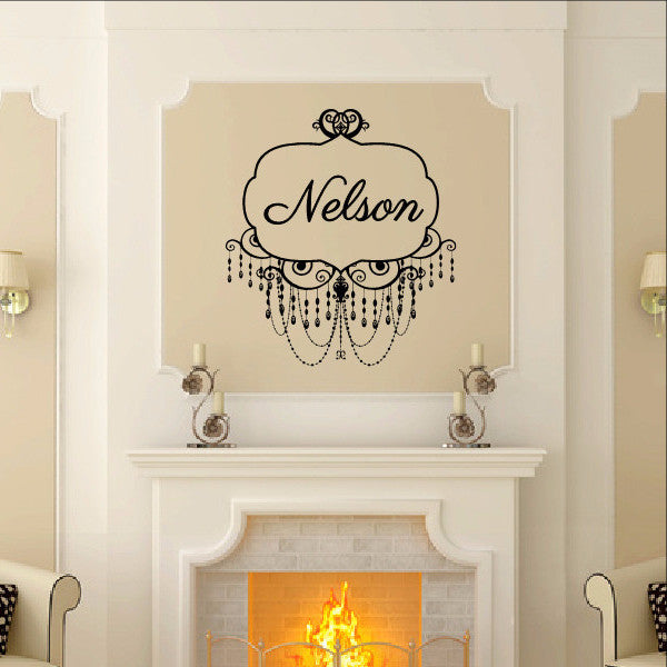 Chandelier Frame Style A Custom Name Decal - Family Name Decal 22504 - Cuttin' Up Custom Die Cuts - 1