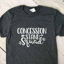 Load image into Gallery viewer, Concession Stand Squad Short Sleeve T Shirt Dark Heather Gray