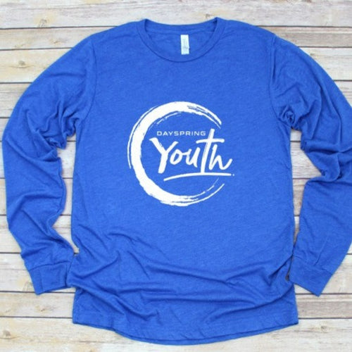 Dayspring Youth Group Logo Long Sleeve T Shirt Royal Blue