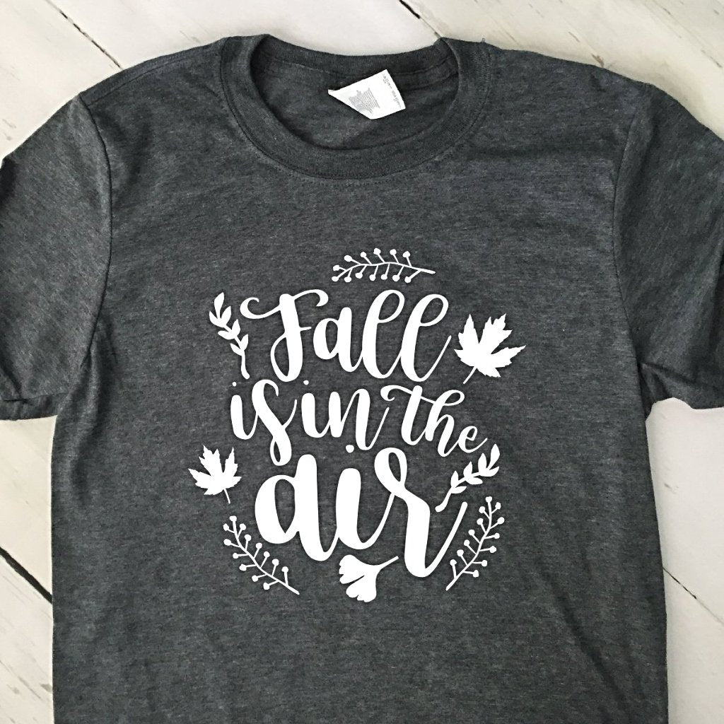 Fall Is In The Air Gray T Shirt