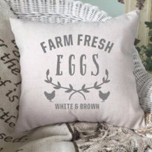 Load image into Gallery viewer, Farm Fresh Eggs Pillow Cover Gray