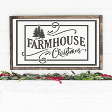 Load image into Gallery viewer, Farmhouse Christmas Painted Wood Sign White Board Charcoal Lettering