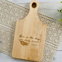 Load image into Gallery viewer, Give Us This Day Our Daily Bread Laser Engraved Maple Cutting Board