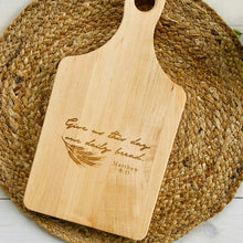 Load image into Gallery viewer, Give Us This Day Our Daily Bread Laser Engraved Cutting Board Maple