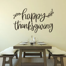 Load image into Gallery viewer, Happy Thanksgiving Vinyl Wall Decal Brown 