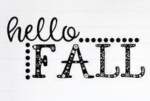 Load image into Gallery viewer, Hello Fall Vinyl Wall Decal Black