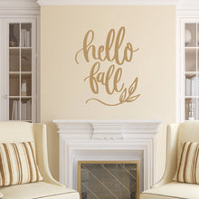 Load image into Gallery viewer, Hello Fall Vinyl Wall Decal Light Brown