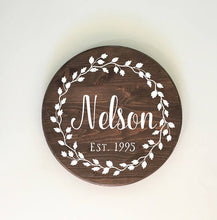 Load image into Gallery viewer, Round Hand Painted Name Sign