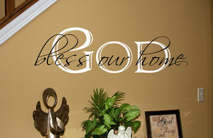 God Bless Our Home Two Layer Vinyl Wall Decal 22058 - Cuttin' Up Custom Die Cuts - 2