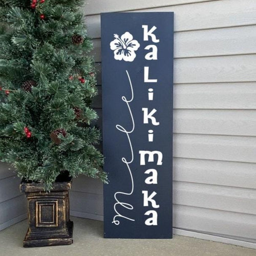 Mele Kalikimaka Wood Porch Sign 22872
