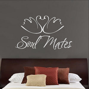 Soul Mates Swans Vinyl Wall Decal 22146 - Cuttin' Up Custom Die Cuts - 1