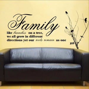 Family Like Branches On a Tree Vinyl Wall Decal 22164 - Cuttin' Up Custom Die Cuts - 1