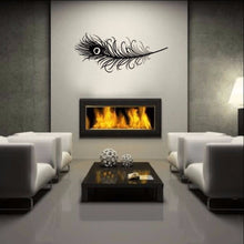 Load image into Gallery viewer, Peacock Feather Vinyl Wall Decal  22167 - Cuttin&#39; Up Custom Die Cuts - 1