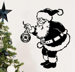 Santa Claus with Ornament Christmas Removable Vinyl Wall Decal 22241 - Cuttin' Up Custom Die Cuts - 2