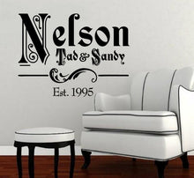 Load image into Gallery viewer, Ornate Family Name Vinyl Decal with Established Year Vinyl Wall Decal Name Style 1 22257 - Cuttin&#39; Up Custom Die Cuts - 2