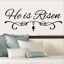 Load image into Gallery viewer, He Is Risen Christian Vinyl Wall Decal 22289 - Cuttin&#39; Up Custom Die Cuts - 1